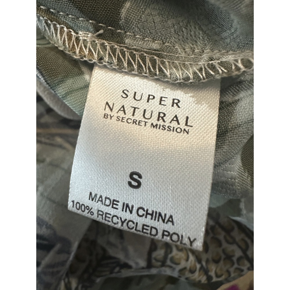 Super Natural x Secret Mission Jungle Safari Open Leg Slit Maxi Skirt Size Small - Picture 9 of 14